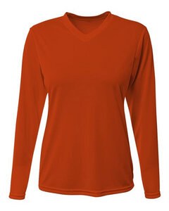 A4 NW3425 - Ladies Long-Sleeve Sprint V-Neck T-Shirt Athletic Orange
