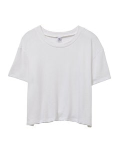 Alternative Apparel 5114BP - Ladies Headliner Cropped T-Shirt White