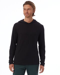 Alternative Apparel 5123BP - Adult Keeper Vintage Jersey Hooded Pullover T-Shirt Black
