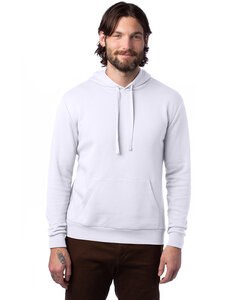 Alternative Apparel 8804PF - Adult Eco Cozy Fleece Pullover Hooded Sweatshirt White