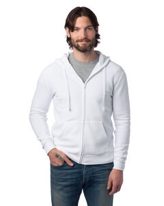 Alternative Apparel 8805PF - Unisex Eco-Cozy Fleece Zip Hooded Sweatshirt White