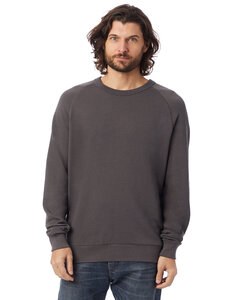 Alternative Apparel 9575ZT - Unisex Washed Terry Champ Sweatshirt Dark Grey