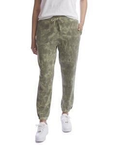 Alternative Apparel 9902ZT - Ladies Washed Terry Classic Sweatpant Olive Ton Tie Dy