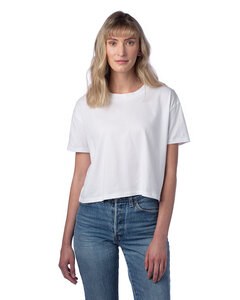 Alternative Apparel 5114C1 - Ladies Go-To Headliner Cropped T-Shirt White