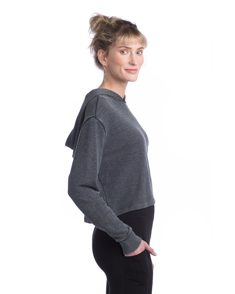 Alternative Apparel 8642NM - Ladies Cropped Pullover Hooded Sweatshirt