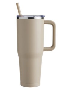 Harriton M008 - 40oz Vacuum Travel Mug Khaki