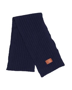 Leeman LG305 - Rib Knit Scarf Navy Blue