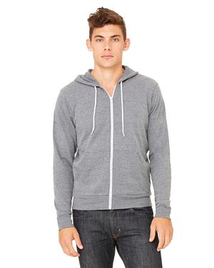 Bella+Canvas 3739 - Unisex Poly-Cotton Fleece Full-Zip Hoodie