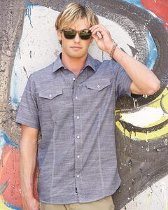 Burnside B9247 - Textured Solid Short Sleeve Shirt