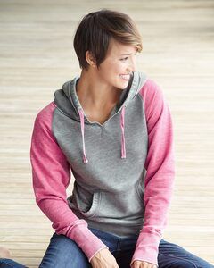 J. America 8926 - Ladies Zen Fleece Raglan Sleeve Hooded Sweatshirt