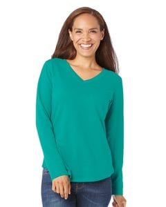 LAT 3761 - Ladies French Terry V-Neck