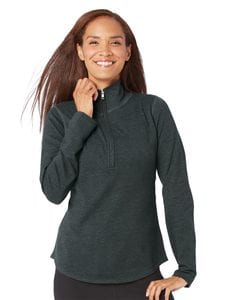 LAT 3764 - Ladies French Terry Quarter-Zip Pullover