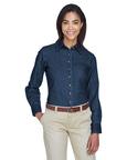 Harriton M550W - Ladies 6.5 oz. Long-Sleeve Denim Shirt