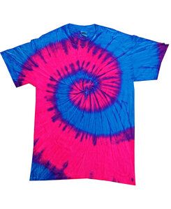 Colortone T375R - Adult Flo Blue/Pink Swirl Tee