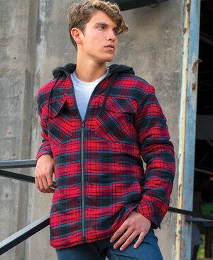 Burnside BN8620 - Adult Hooded Flannel Jacket