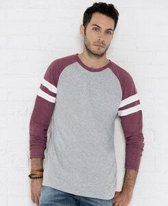 LAT LA6934 - LAT Mens Gameday Mash-Up Long Sleeve Vintage Fine Jersey Tee